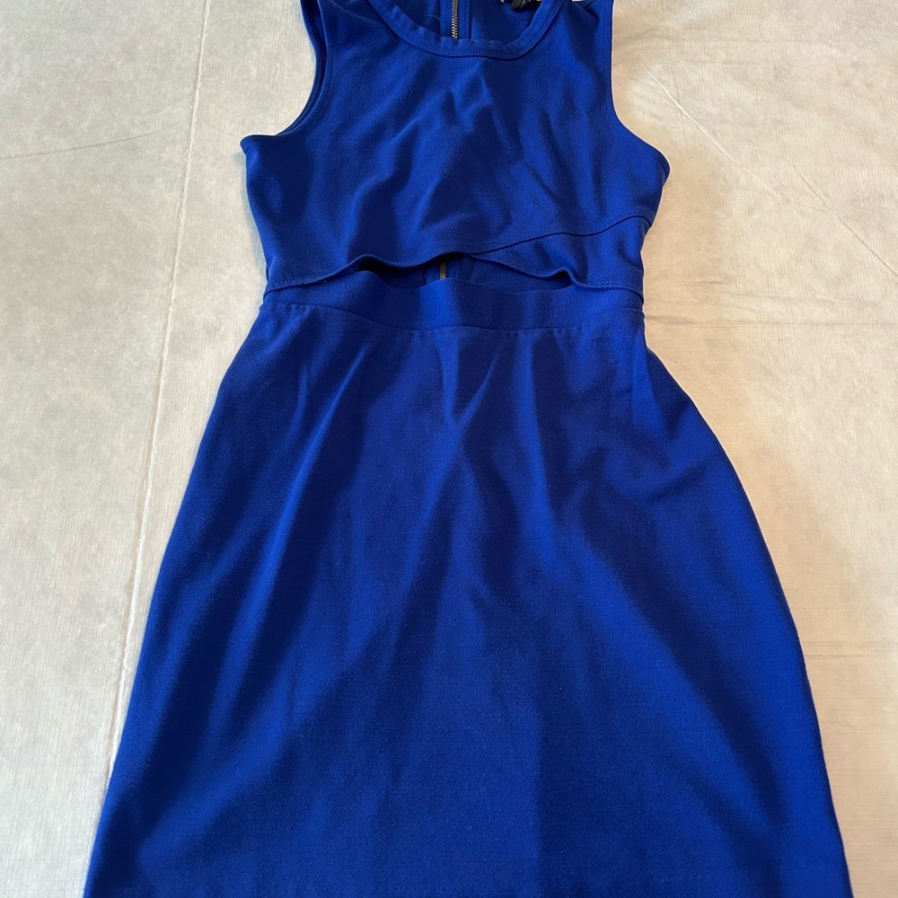 Express Cobalt Blue Sleeveless Mini Dress